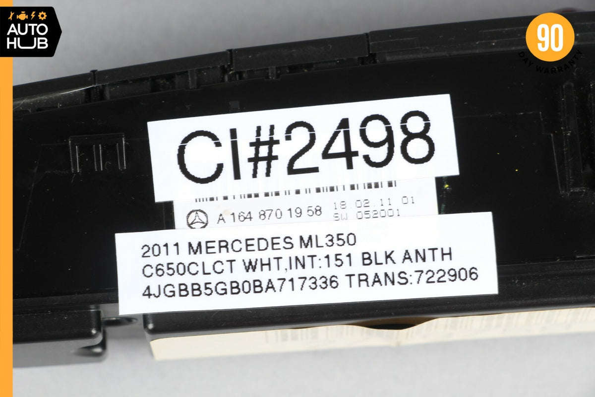 06-11 Mercedes W164 ML350 Dash Hazard Heated Seats ESP Control Panel OEM - photo 12