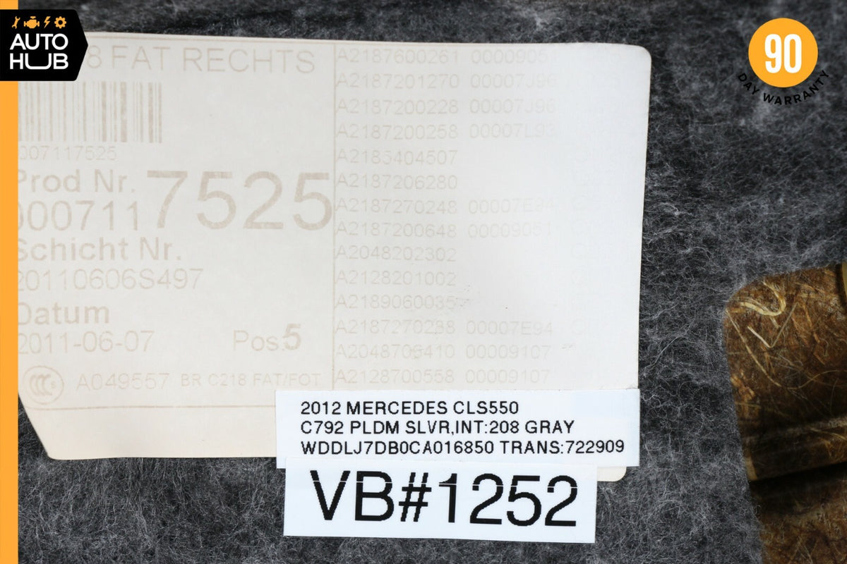 12-14 Mercedes W218 CLS550 Front Right Passenger Side Interior Door Panel OEM - photo 12