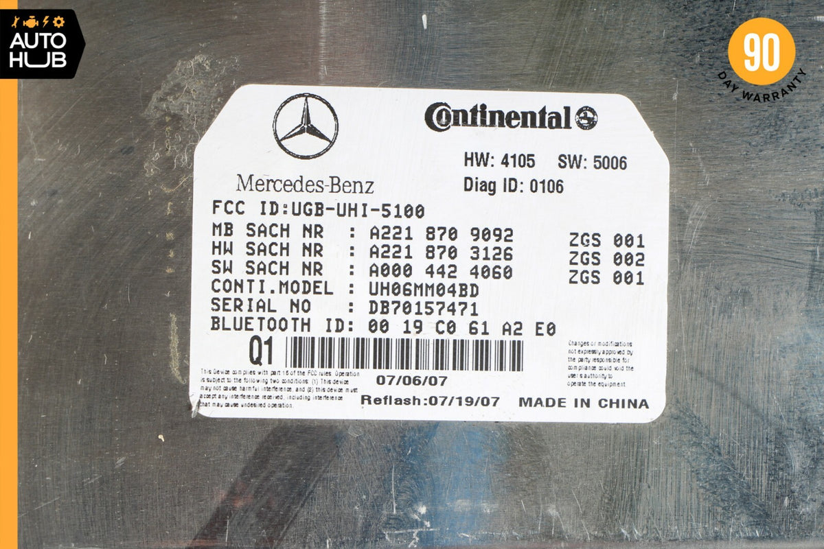 07-10 Mercedes W216 CL63 AMG S550 Bluetooth Communication Module 2218709092 OEM - photo 9