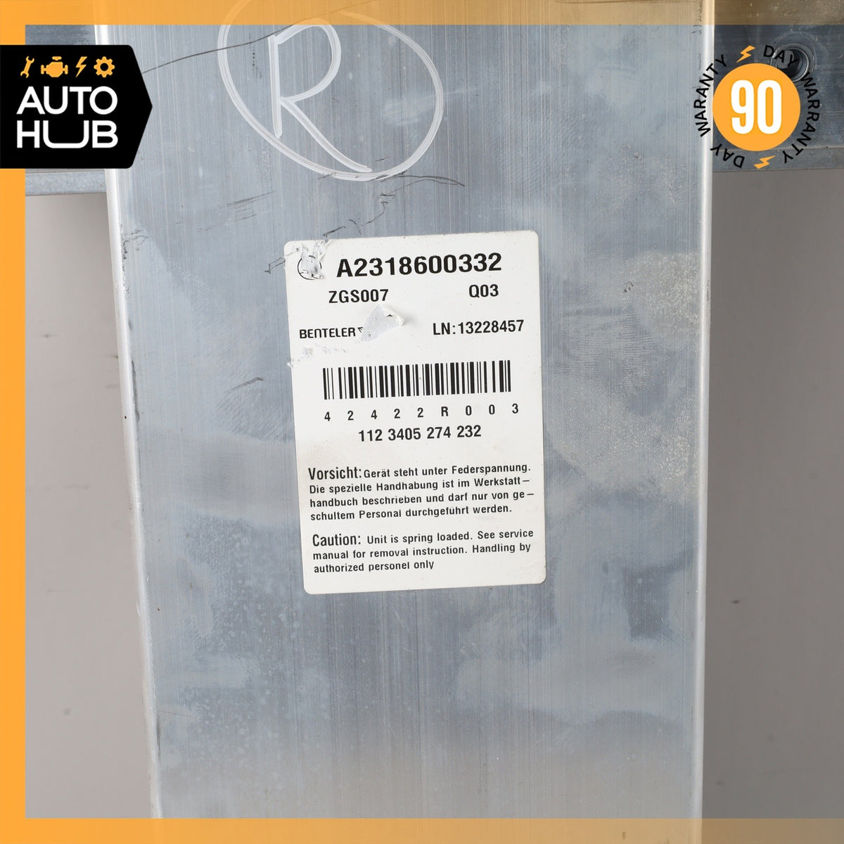 Mercedes R231 SL550 SL400 Convertible Top Right Roll Bar Support Pop Up OEM - photo 5