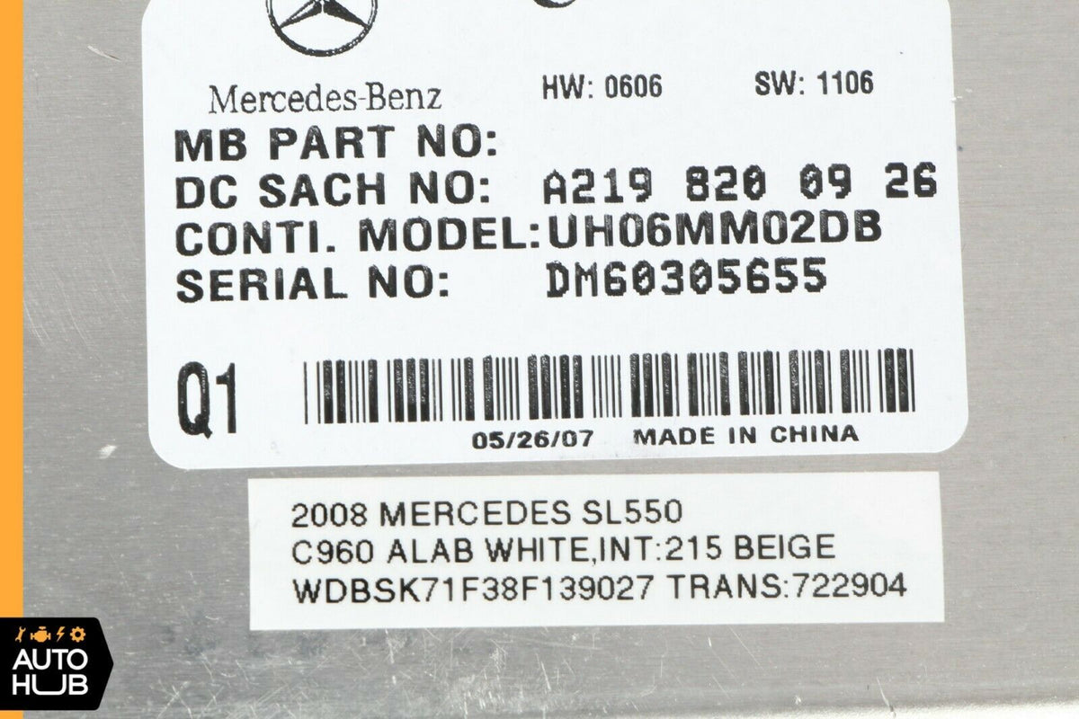 06-12 Mercedes R230 SL550 E350 Communication Control Module 2198200926 OEM - photo 7