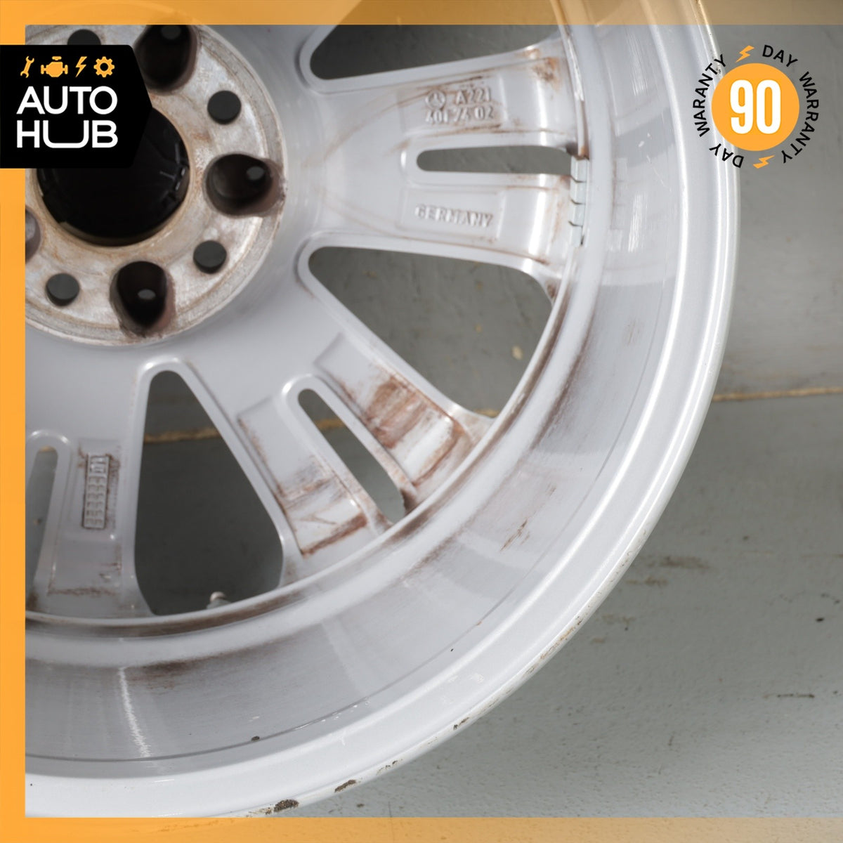 Mercedes W221 S400 S550 CL550 8.5 x 18 18" Wheel Rim Silver 2214017402 OEM - photo 20