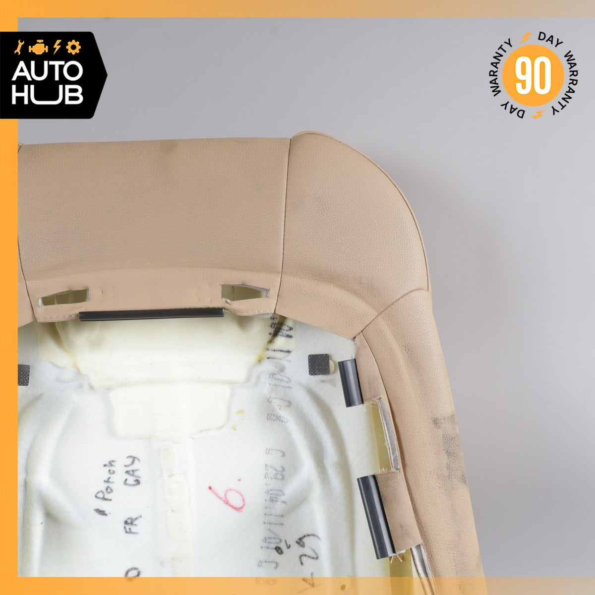 11-18 Porsche Cayenne 958 Front Right Side Seat Upper Cushion Beige OEM - photo 9