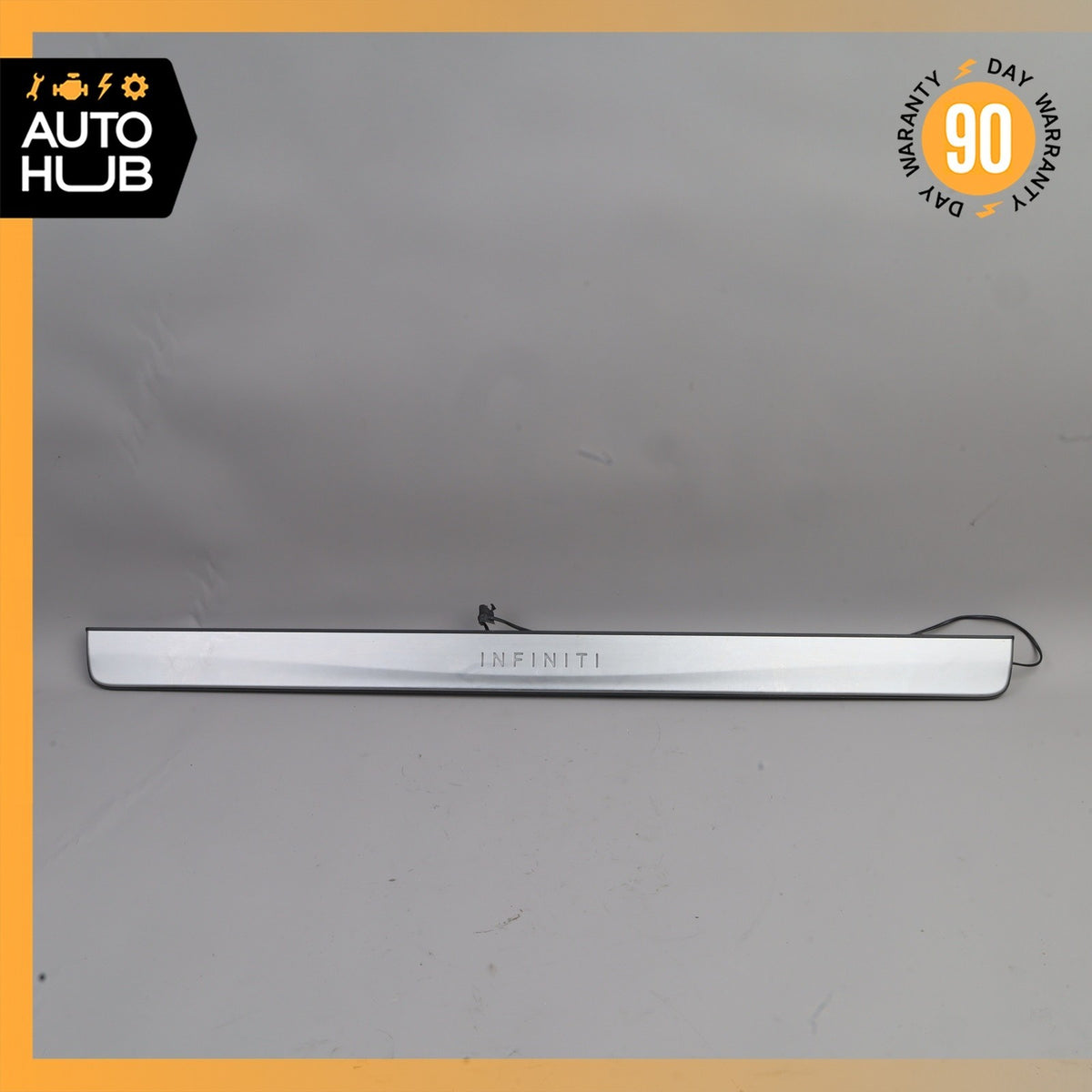 17-22 Infiniti Q60 Front Left Illuminated Door Step Sill Panel OEM 71k - photo 2