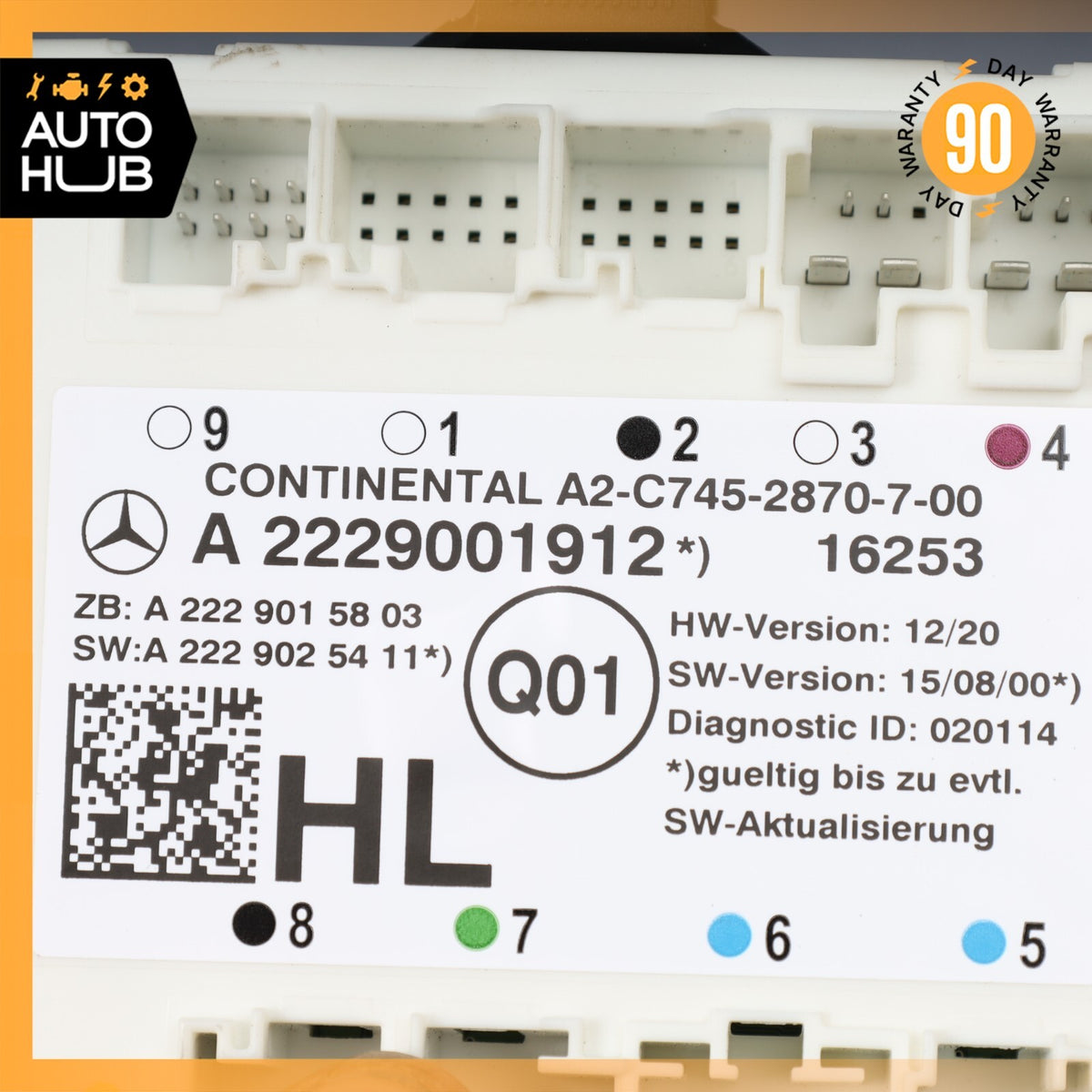 16-19 Mercedes W205 C300 C350e Rear Left Driver Side Door Control Module OEM 69k - photo 7
