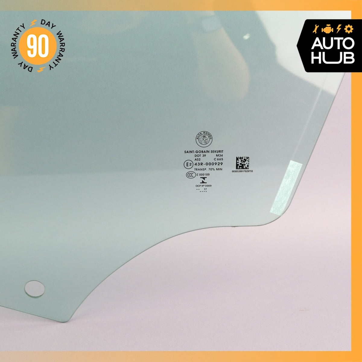 17-23 Alfa Romeo 949 Stelvio Front Left Side Door Window Glass 50539917 OEM 72k - photo 4
