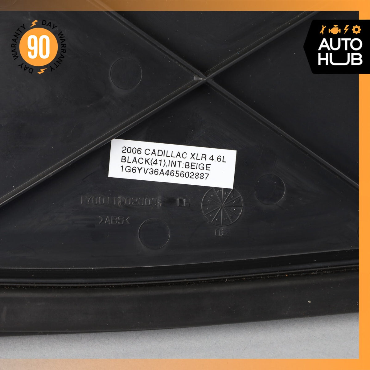 04-09 Cadillac XLR Left Driver Side Hard Top Hinge Cover Flap Trim Black OEM - photo 12