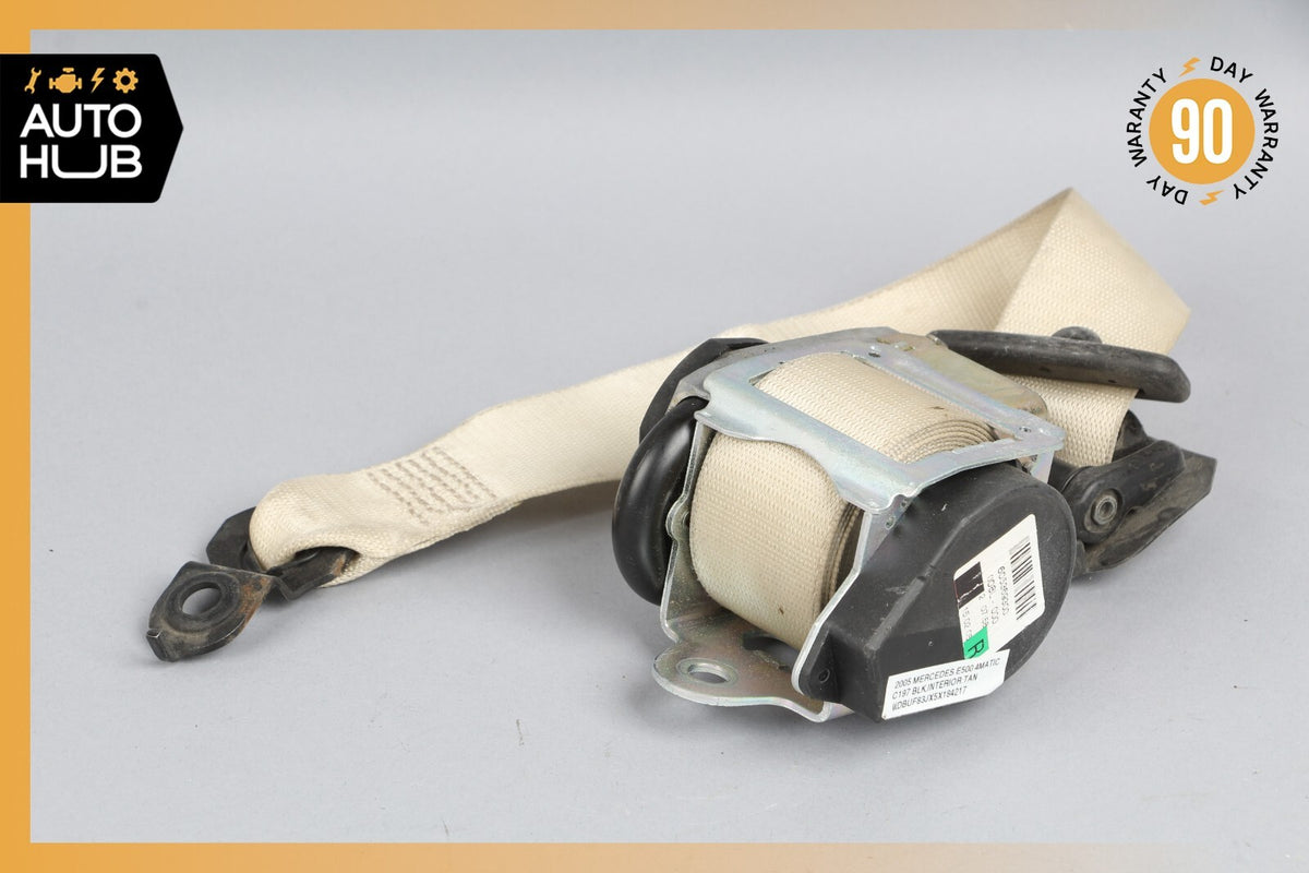 03-06 Mercedes W211 E500 CLS500 Front Right Passenger Side Seat Belt Beige OEM - photo 1