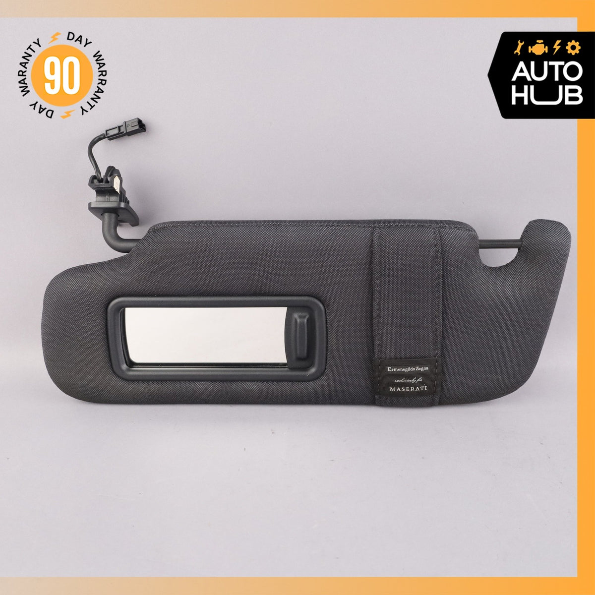 17-24 Maserati Levante M161 Left Driver Side Sunvisor Sun Visor Black OEM 89k - photo 1