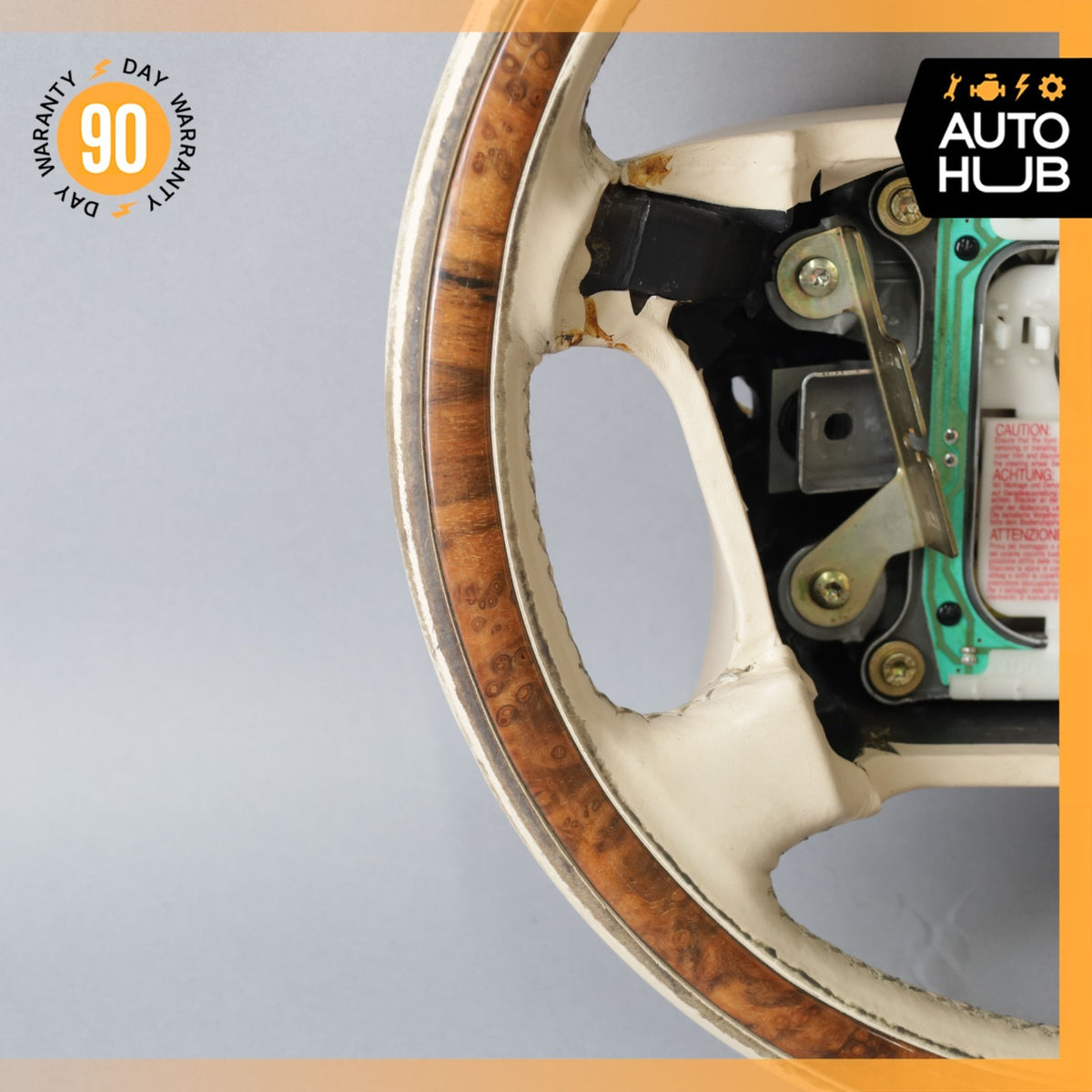 99-02 Rolls Royce Silver Seraph Steering Wheel Beige Wood PH32688PA OEM - photo 7