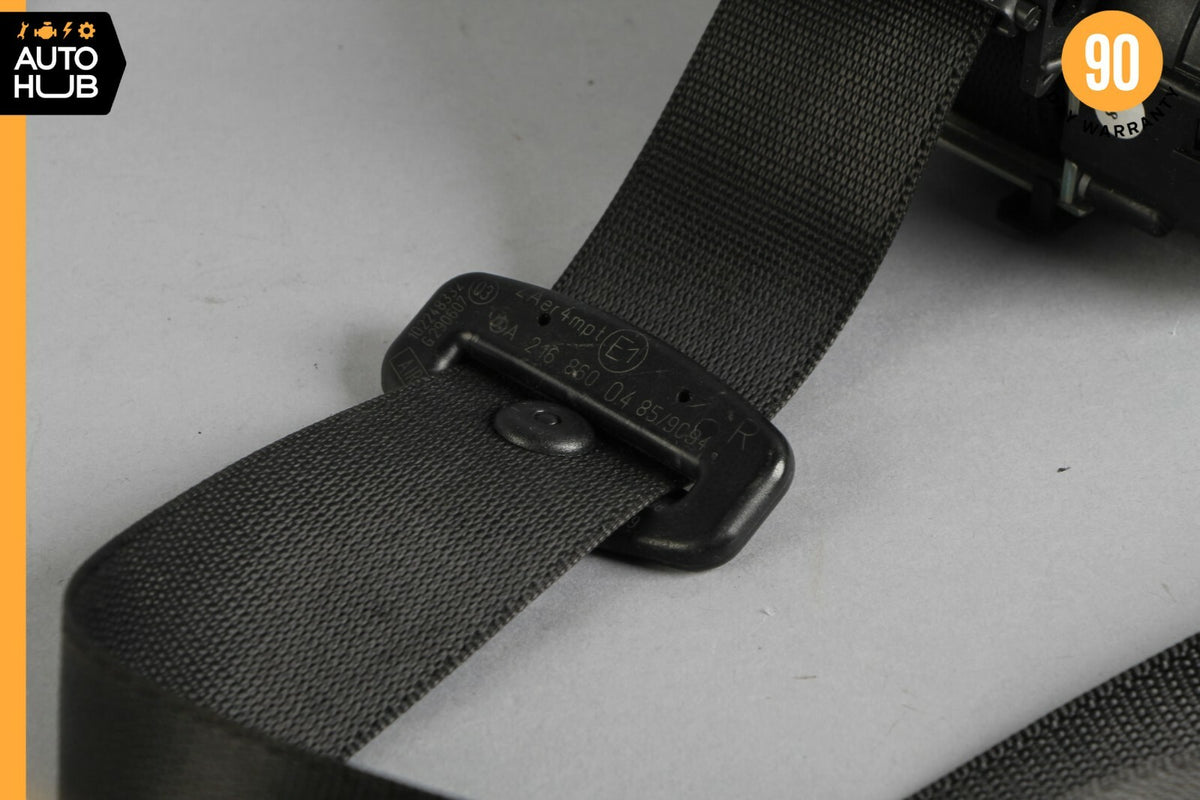 07-10 Mercedes W216 CL550 CL63 AMG Front Right Passenger Seat Belt Black OEM - photo 7