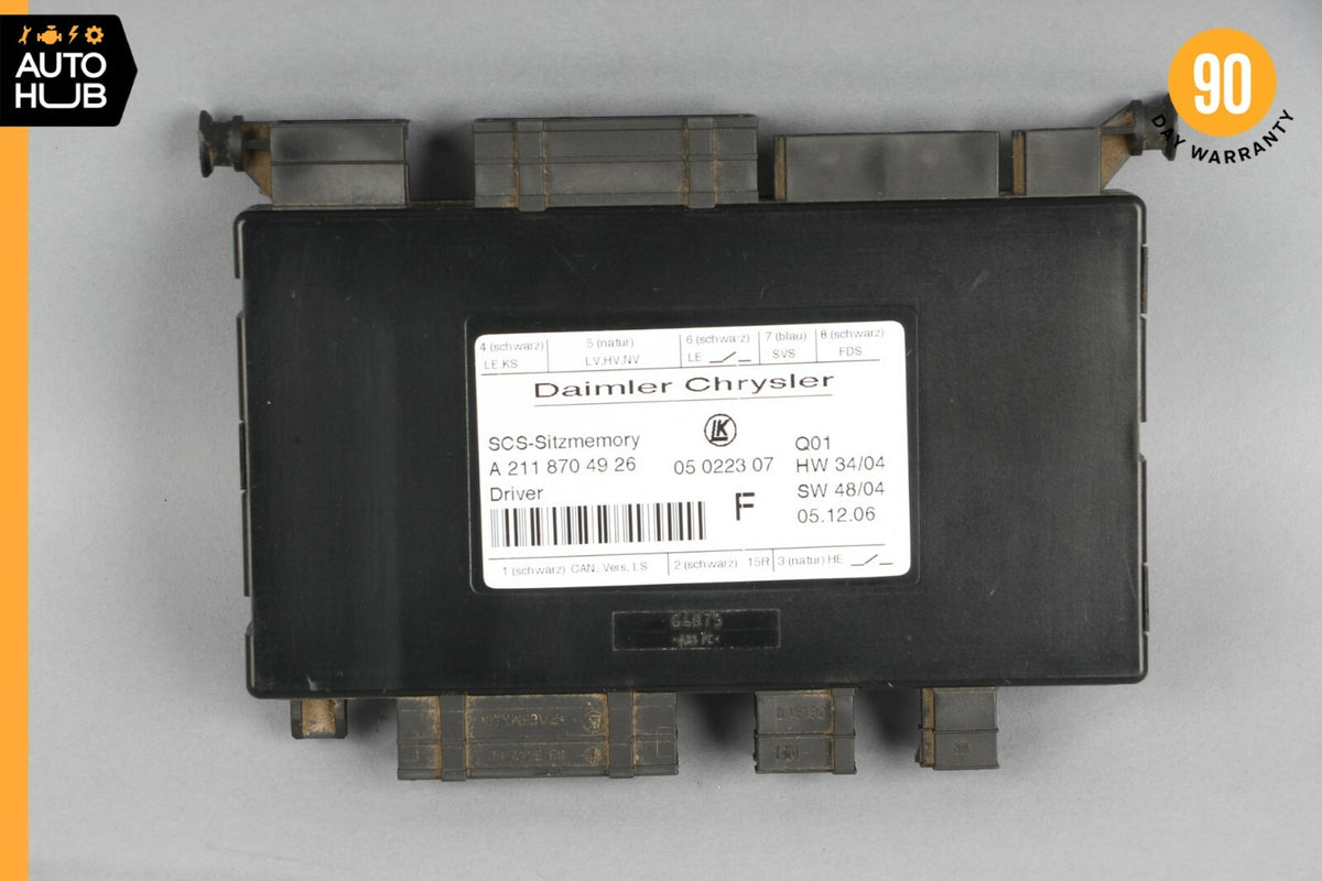 03-12 Mercedes W211 E350 GL550 SLK280 E320 Seat Control Module Left Side OEM - photo 1