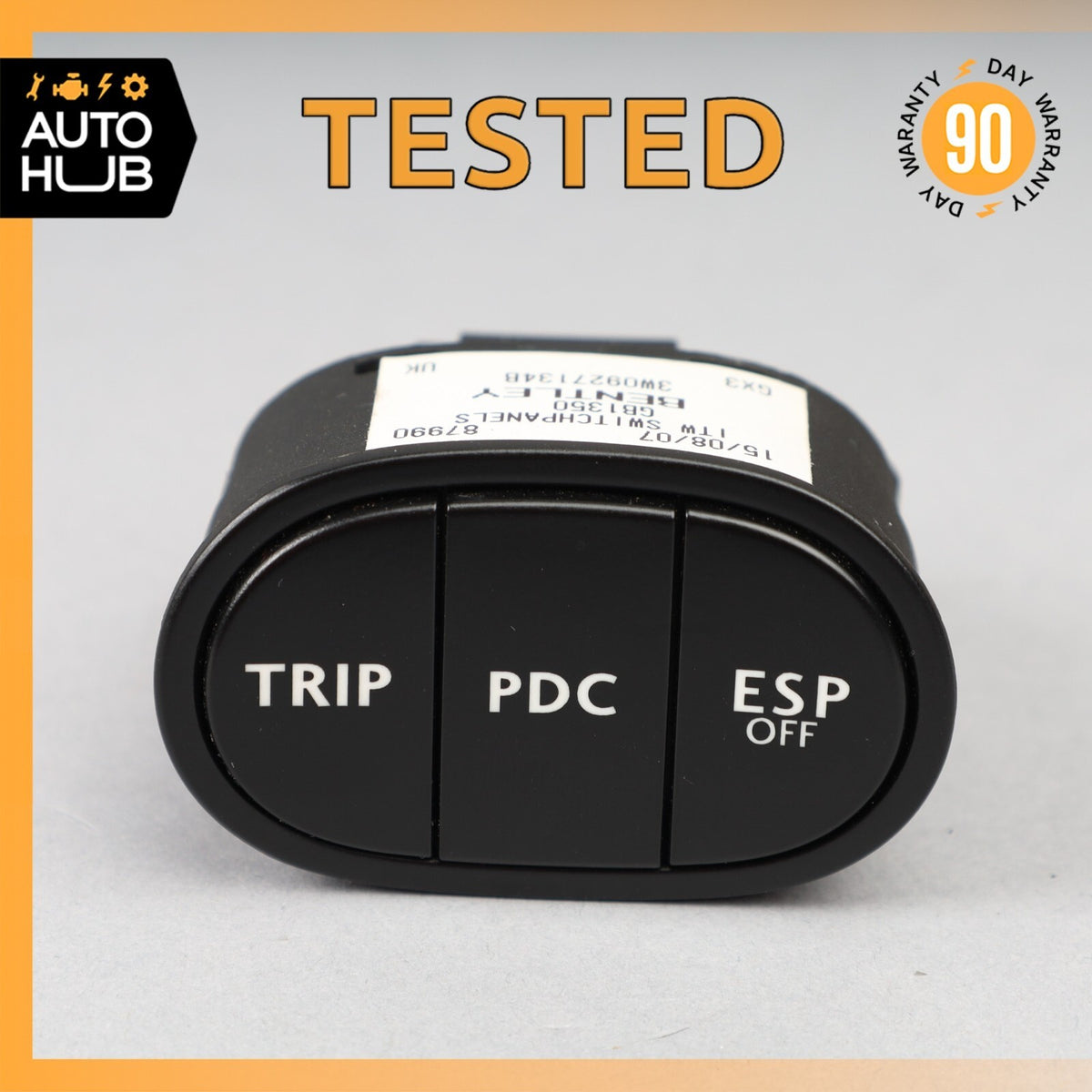 03-12 Bentley Continental Flying Spur GT GTC ESP PDC Button Switch Control OEM - photo 1