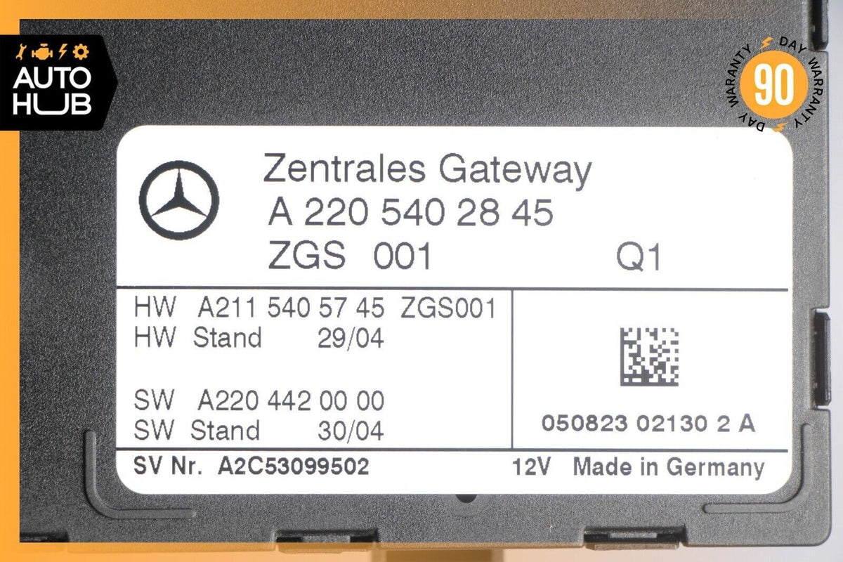 03-11 Mercedes R230 SL500 E550 Central Gateway Control Module 2205402845 OEM - photo 8