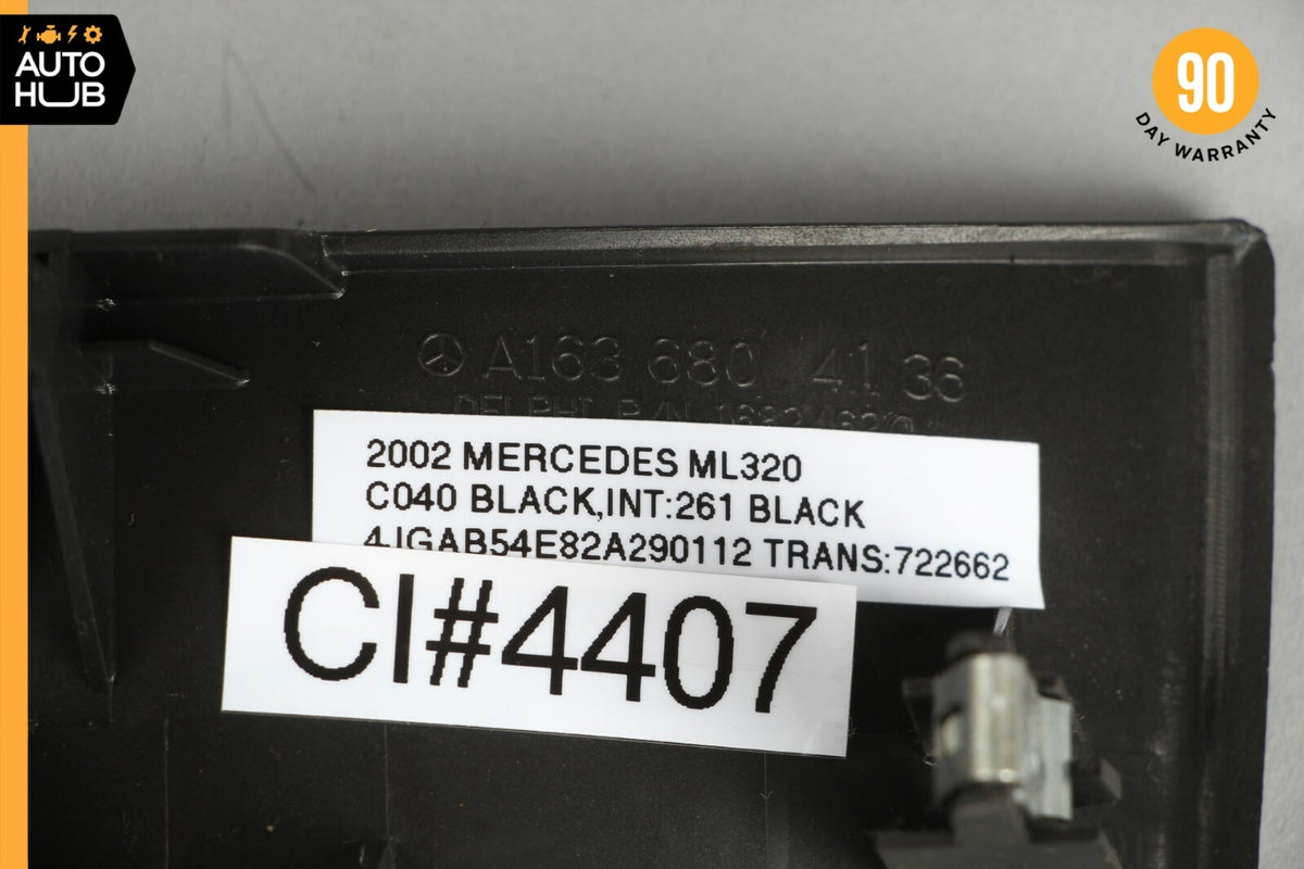 98-05 Mercedes W163 ML320 ML350 Dashboard Left Side Trim Cover Black OEM - photo 9