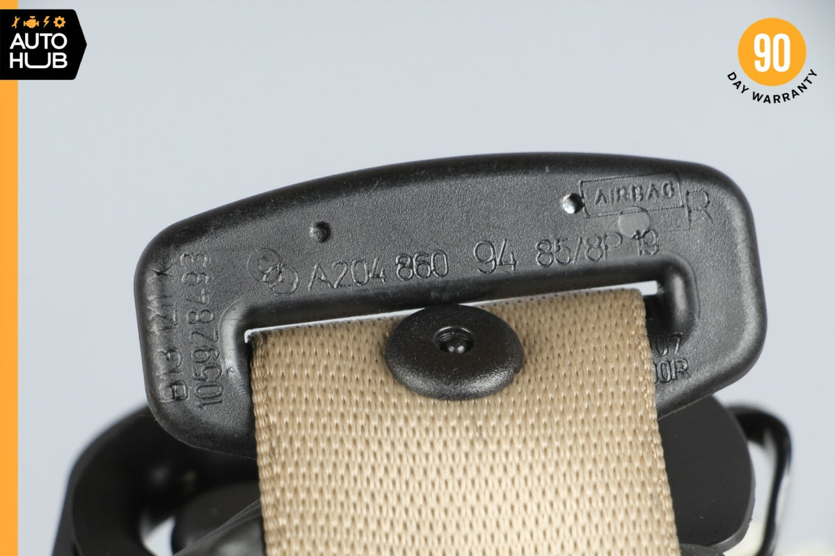 08-14 Mercede W204 C250 C300 C350 Front Right Passenger Seat Belt Beige OEM 80k - photo 11