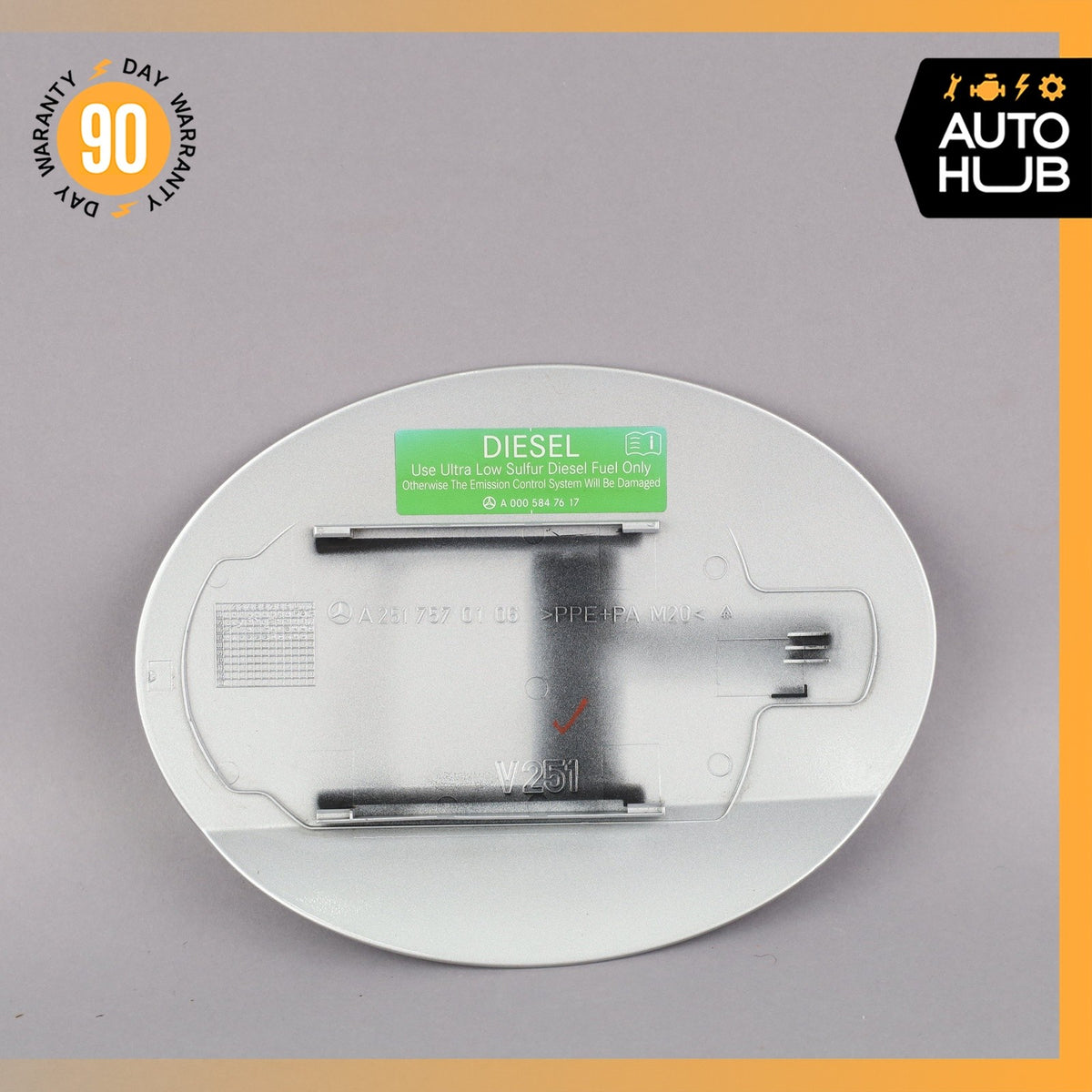 06-13 Mercedes W251 R320 R500 Fuel Door Lid Gas Tank Cover 2517570106 White OEM - photo 5