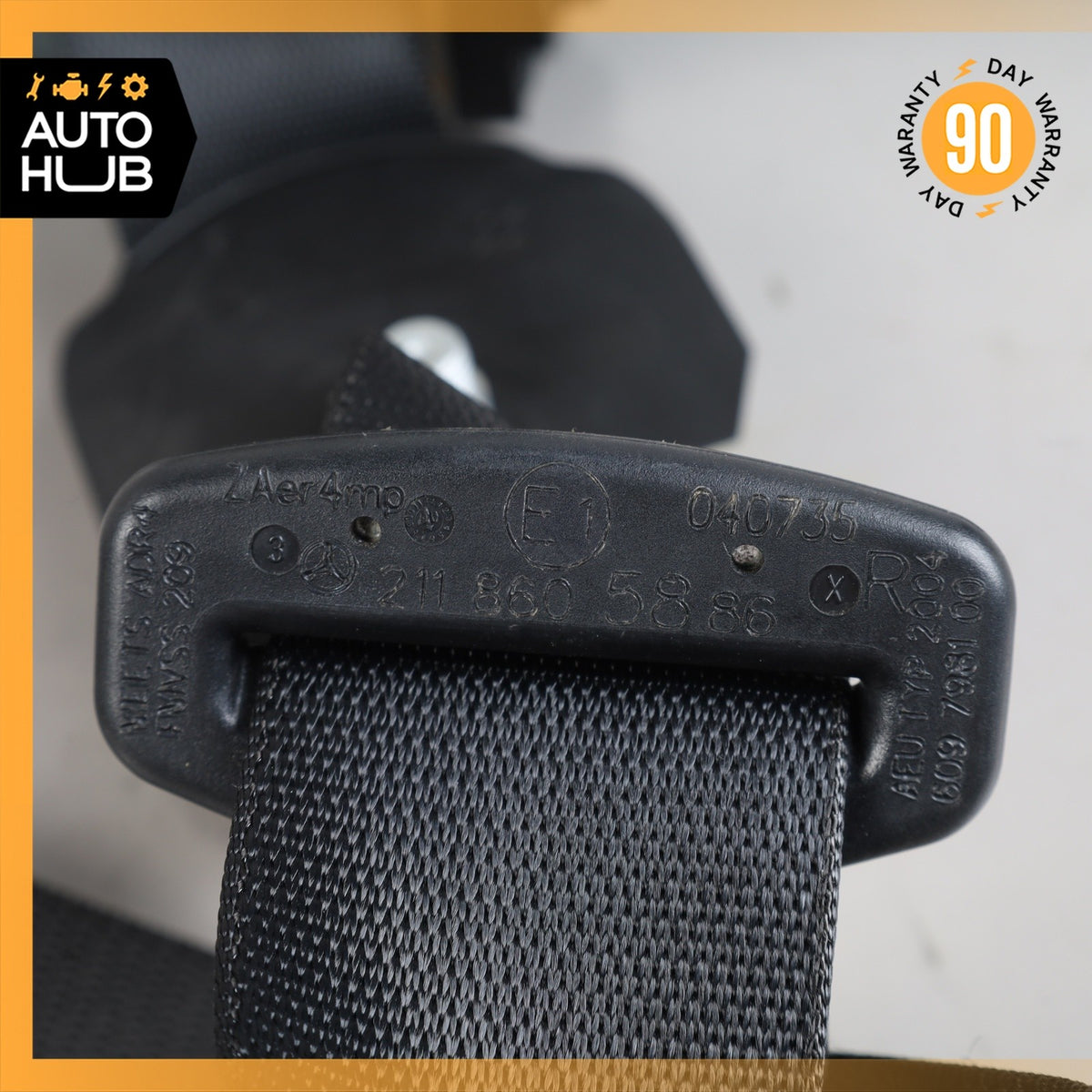 07-09 Mercedes W211 E350 CLS63 CLS550 Front Right Passenger Side Seat Belt OEM - photo 5