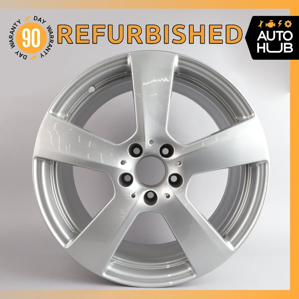 Mercedes W212 E350 E400 9 x 18 18'' Rear Wheel Rim Silver 2124011402 OEM - photo 1