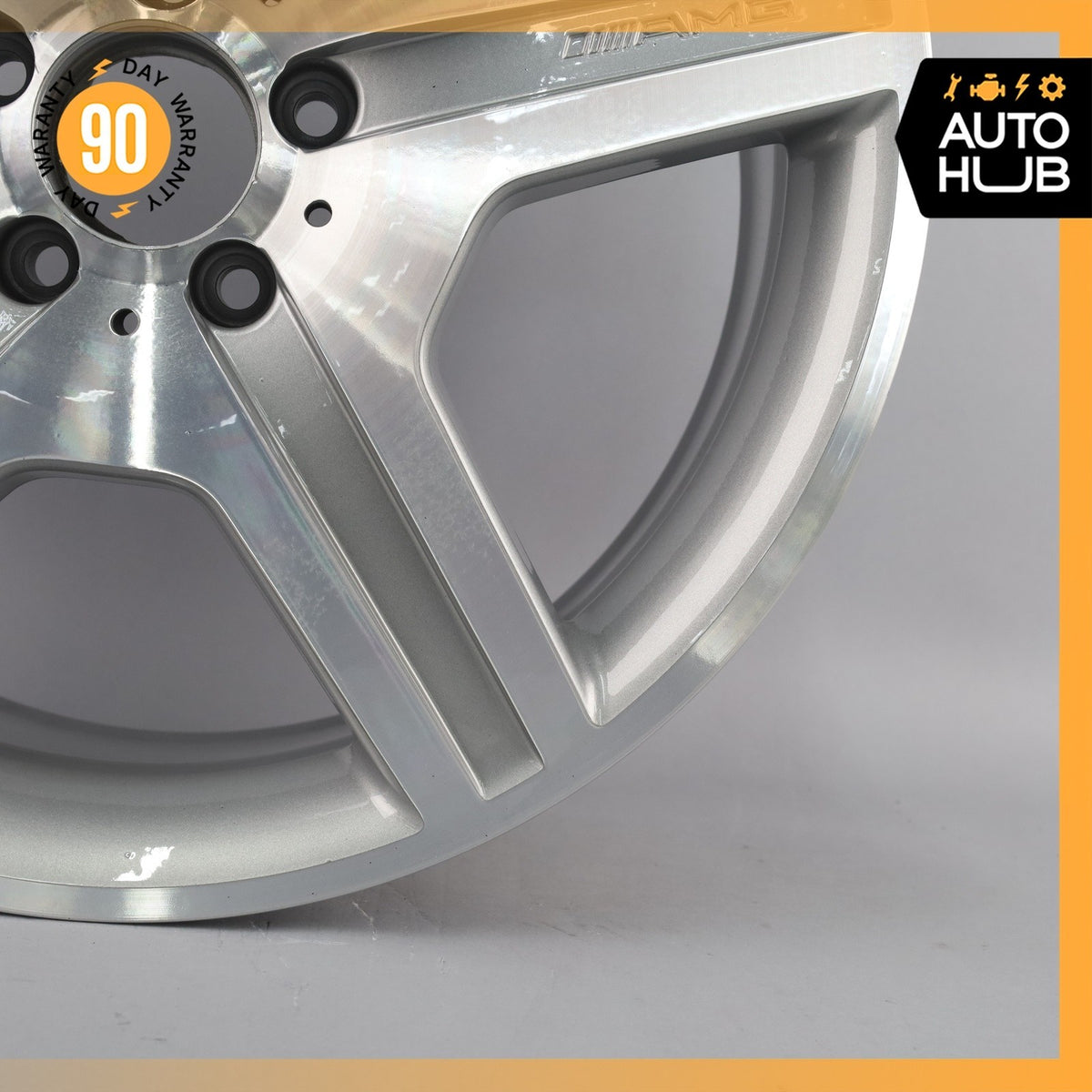 Mercedes W221 S550 CL63 AMG 8.5 x 19 19" Front Wheel Rim Polished Silver OEM - photo 6