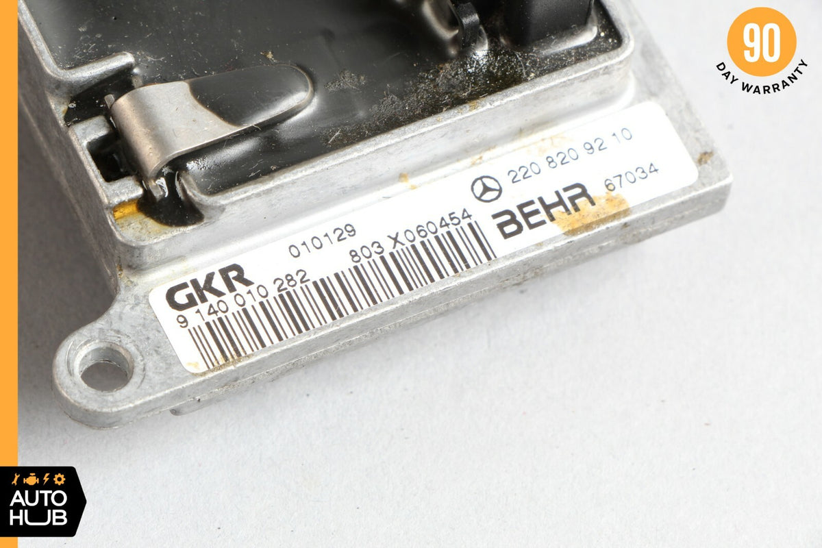 00-06 Mercedes W220 S500 S600 Rear AC Air Conditioning Blower Resistor OEM - photo 6