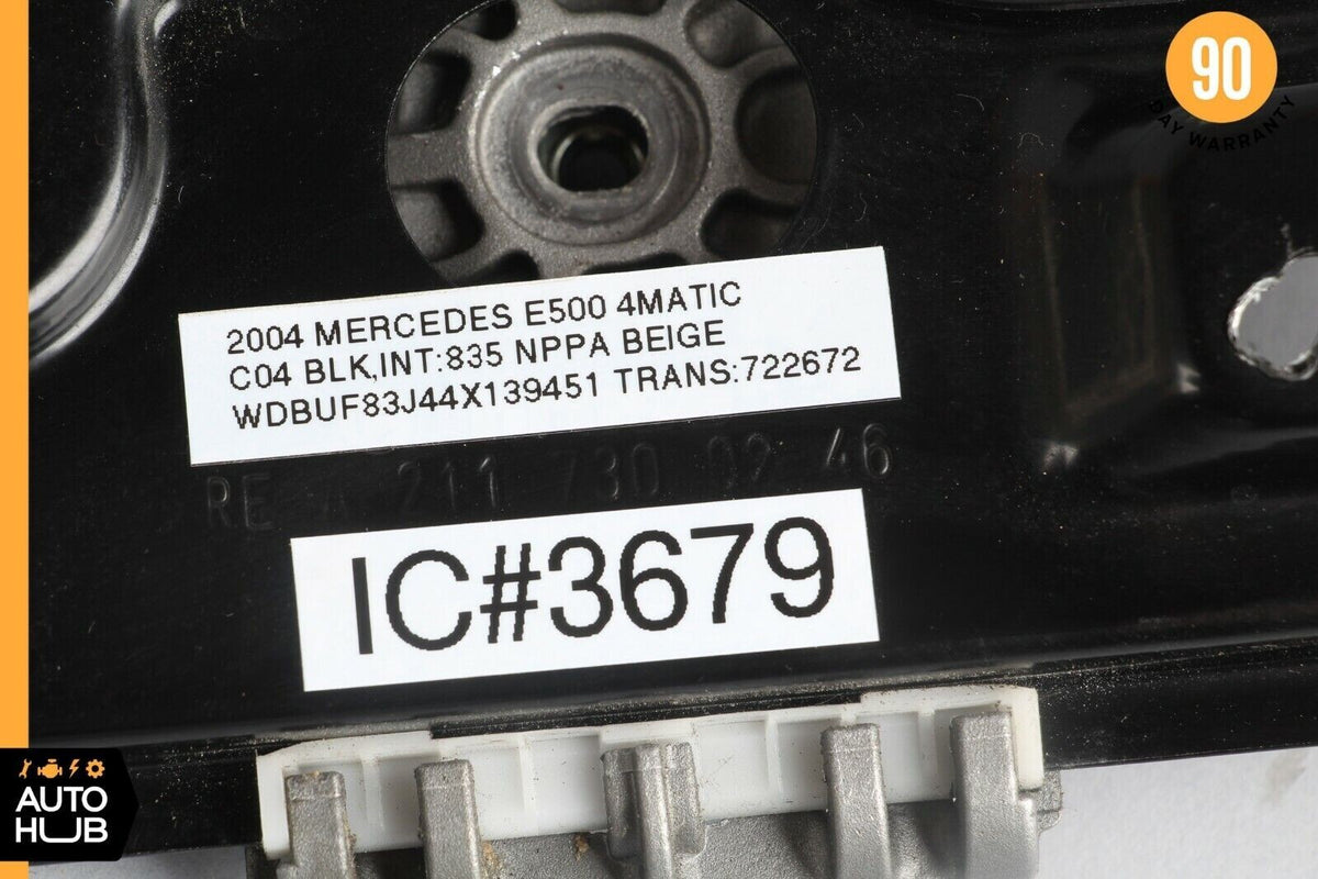 03-09 Mercedes W211 E500 E350 E550 Rear Right Side Window Regulator Motor OEM - photo 11