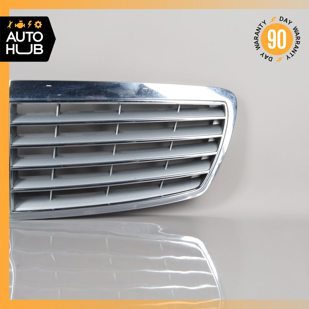 03-06 Mercedes W211 E320 E500 E350 Hood Radiator Grille Grill Chrome OEM - photo 3