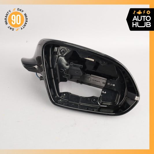 11-18 Audi D4 A8L Right Side Rear View Door Mirror Back Cover Black OEM - photo 1