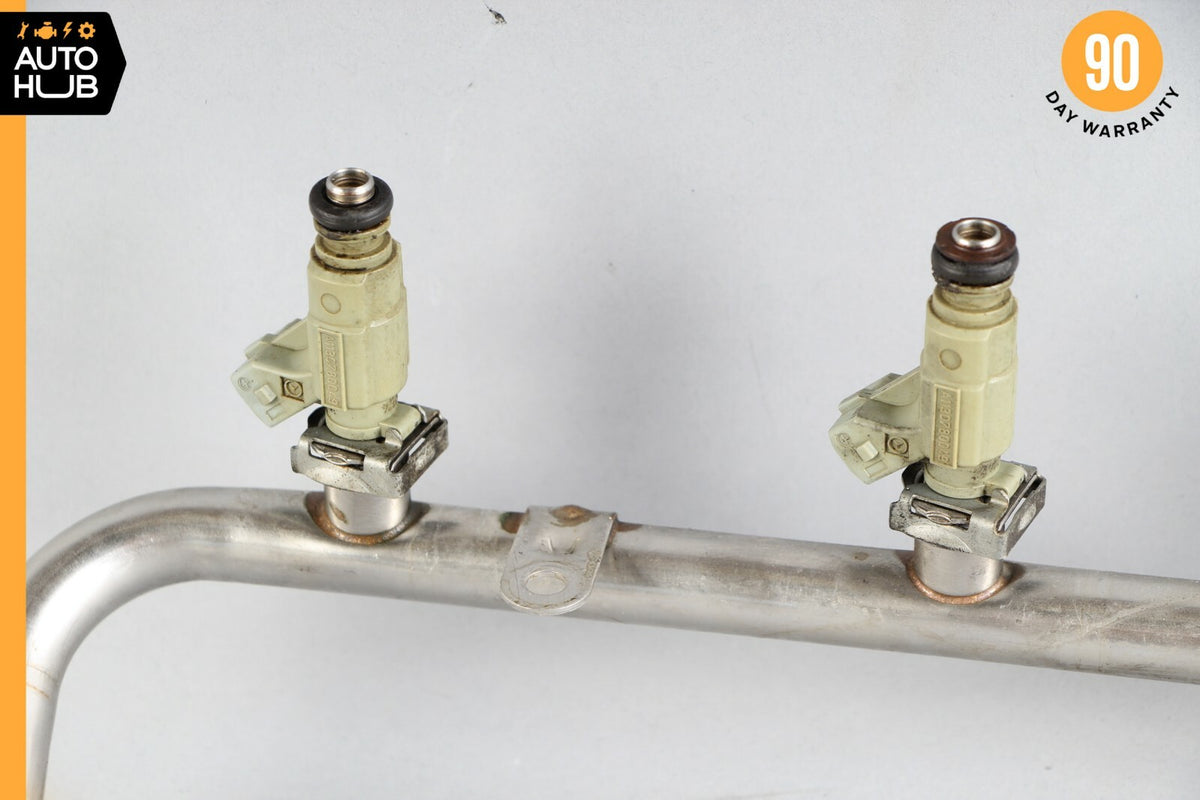 00-06 Mercedes R230 SL500 CLK430 E500 Fuel Injector Rail W/ Injectors 1130700095 - photo 5