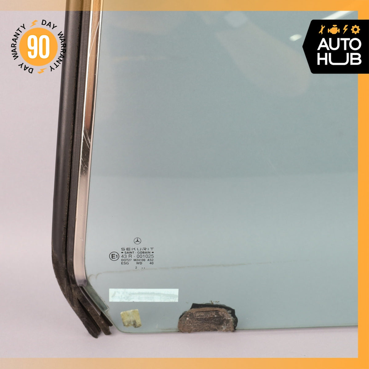 88-95 Mercedes W124 300CE E320 Coupe Left Quarter Window Glass OEM - photo 3