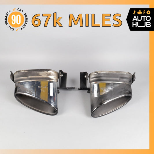 Bentley Continental Flying Spur Exhaust Muffler Tips Left and Right Set OEM 67k - photo 1