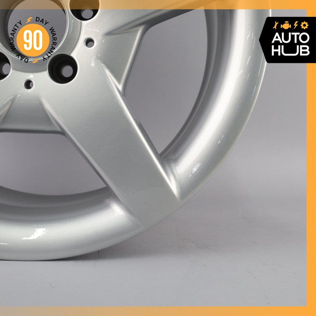 Mercedes W209 CLK55 AMG SLK350 8.5 x 17 17" Rear Wheel Rim Silver 1714011502 OEM - photo 6