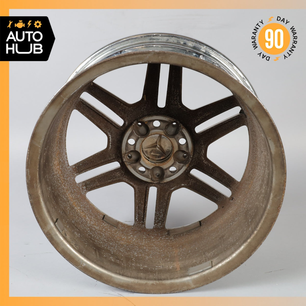 Mercedes W204 C350 C63 AMG 8.5 x R17 17" Rear Wheel Rim Chrome 2044014602 OEM - photo 11