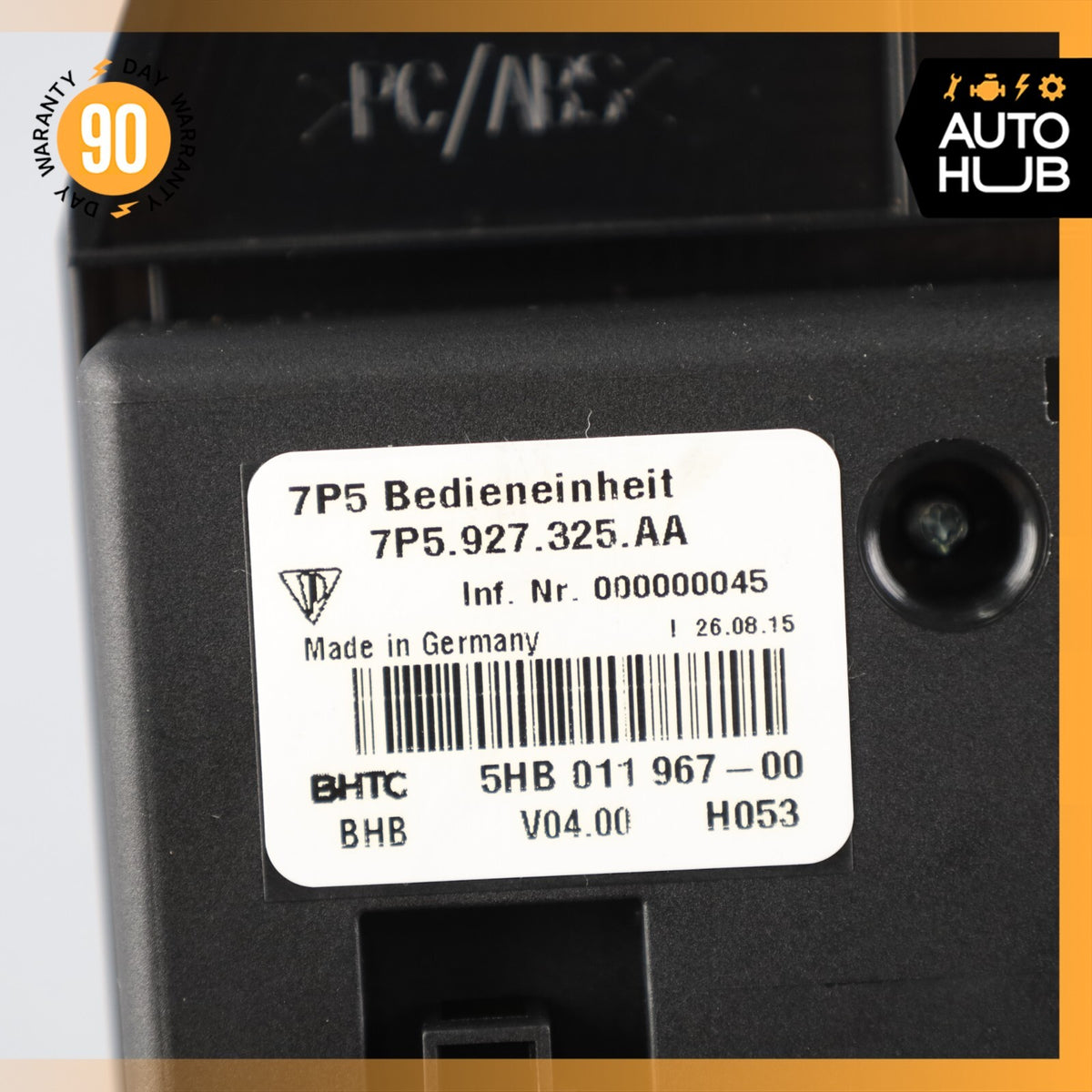 15-18 Porsche Cayenne 958 E-Hybrid Rear Seat Heat Lock Switch Control Panel OEM - photo 10