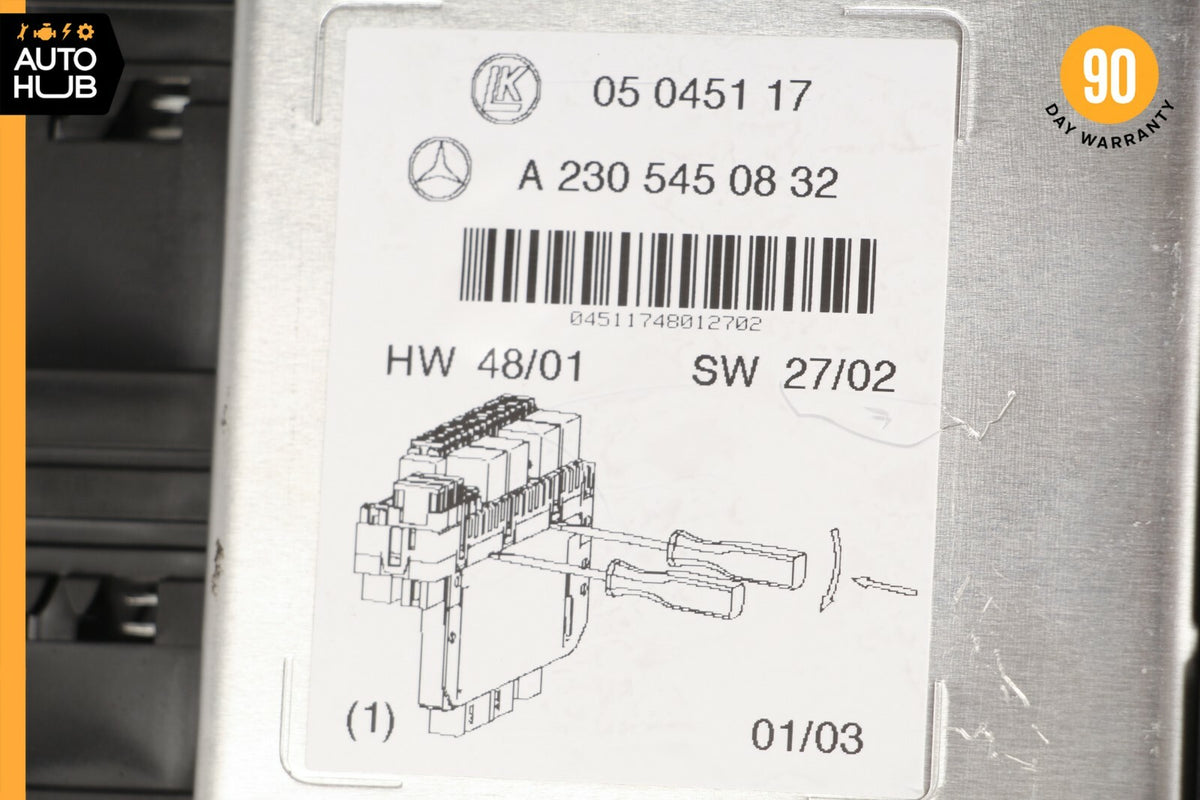 03-12 Mercedes R230 SL550 SL55 SLR Front Left SAM Fuse Box Control Module OEM - photo 11