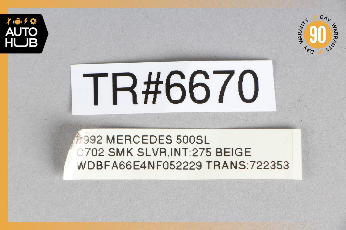 90-95 Mercedes R129 500SL Base Rocker Panel Side Skirt Rear Left Jack Cover OEM - photo 6