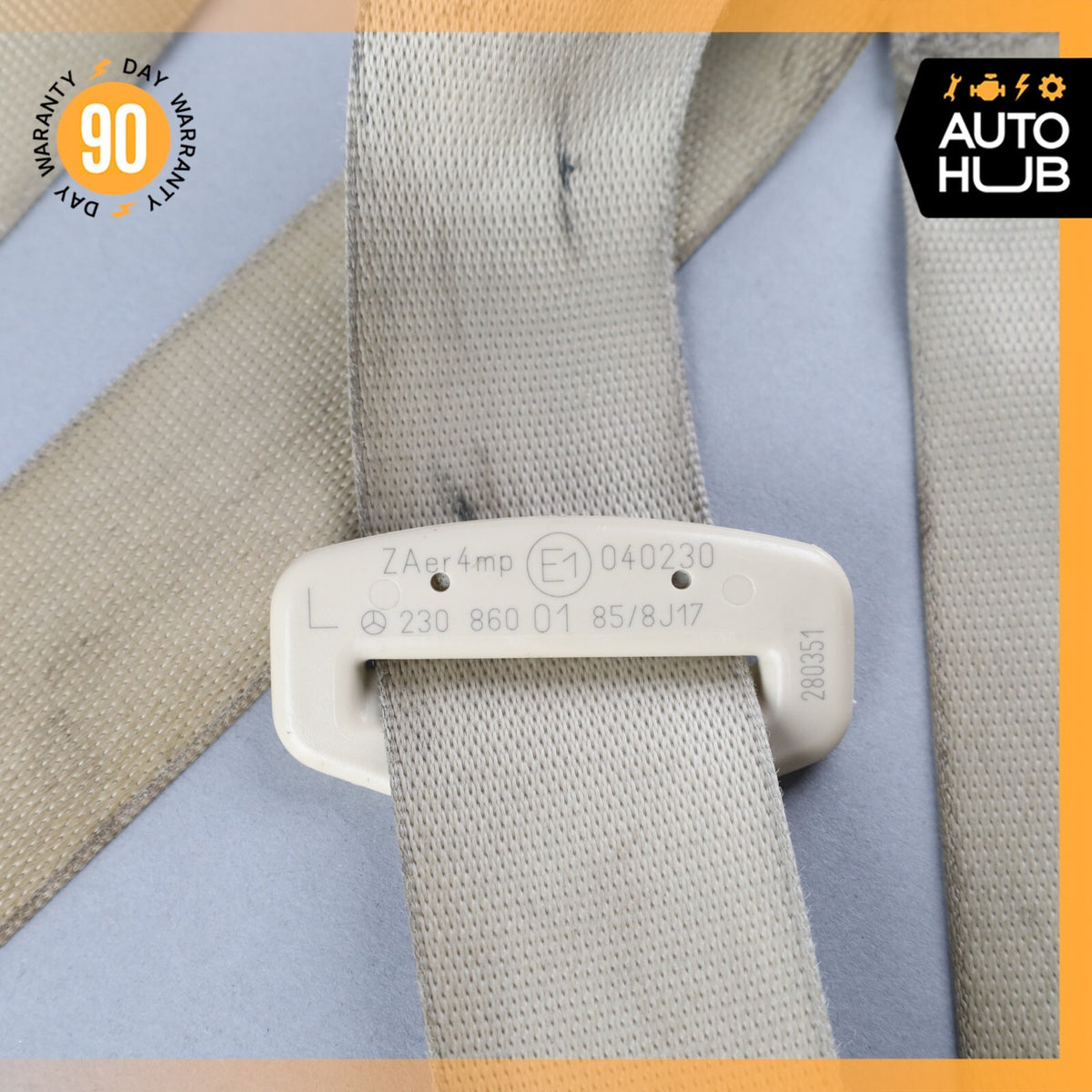 03-06 Mercedes R230 SL500 SL55 AMG Left Side Seat Belt Retractor Beige OEM - photo 13