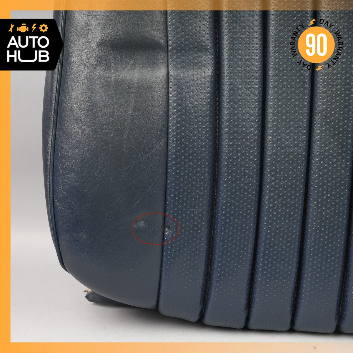 80-89 Mercedes R107 380SL 560SL Top Upper Seat Cushion Right Side Blue OEM - photo 4