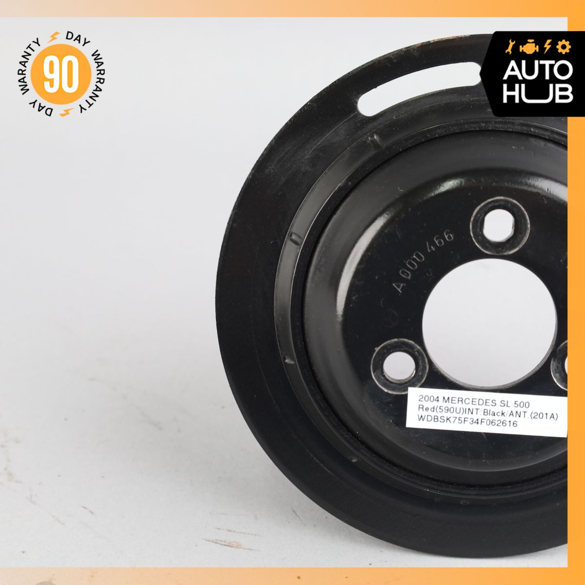 03-06 Mercedes R230 SL500 SL55 Tandem Power Steering Pump Pulley 0004661515 OEM - photo 2