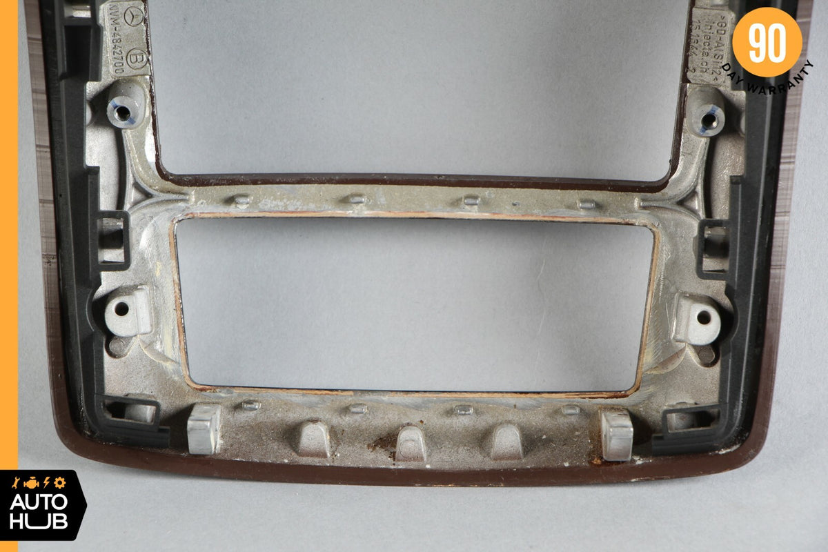 07-13 Mercedes W221 S550 S63 AMG Center Console Rear AC Control Trim Bezel Wood - photo 8