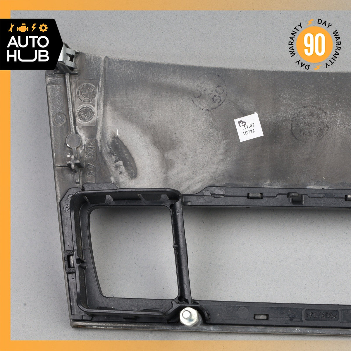 04-10 BMW E60 550i 528i 535i Dashboard Switch Cover Panel Trim Wood OEM - photo 6