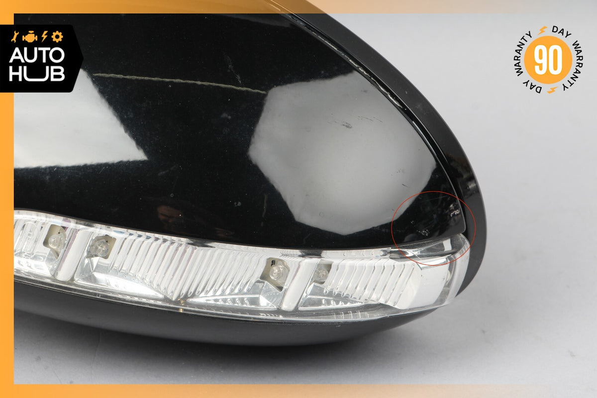07-09 Mercedes W221 S600 S550 Left Driver Side Rear View Door Mirror Black OEM - photo 6