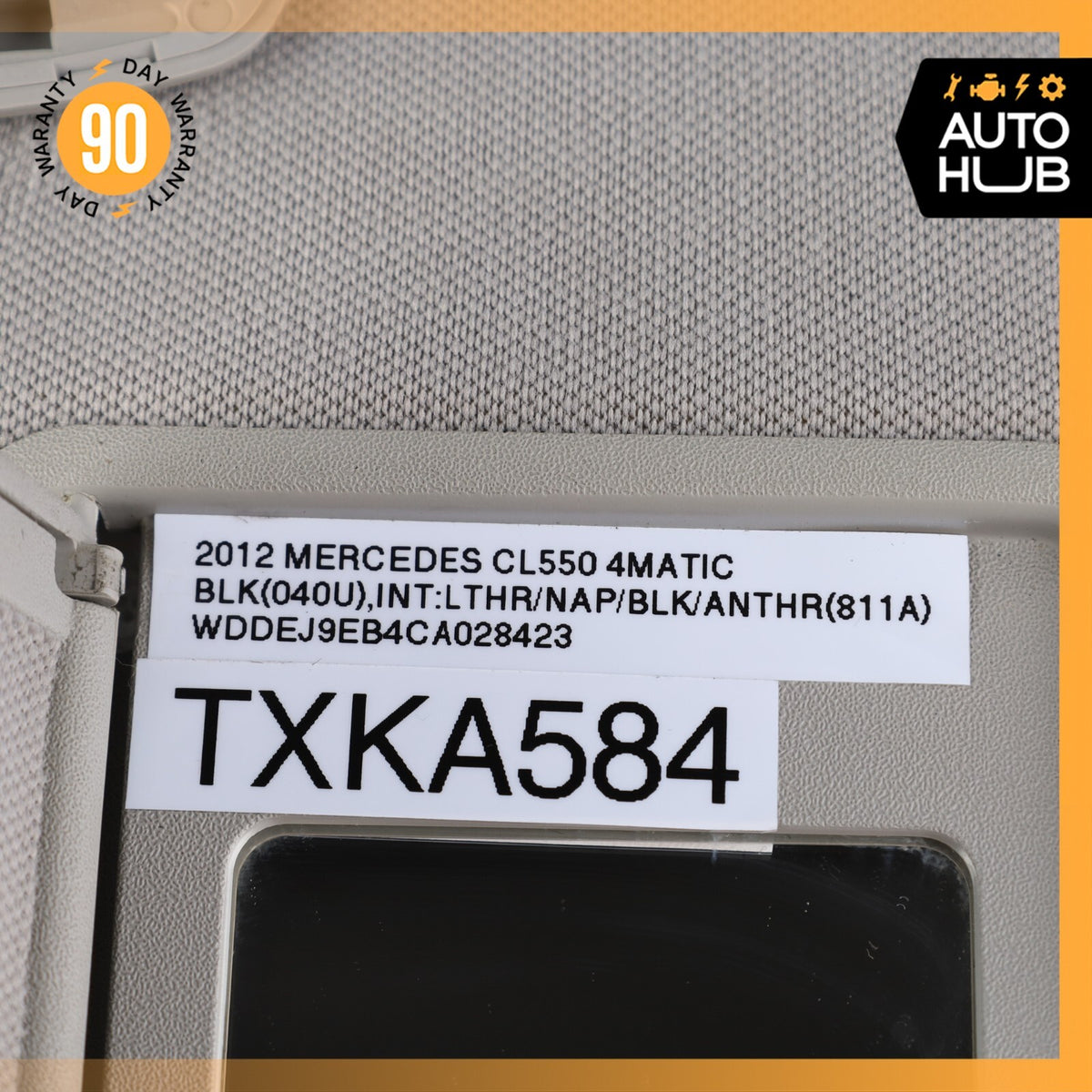 07-14 Mercedes W216 CL550 S550 Right Side Sun Visor Shade Sunvisor Gray OEM - photo 13