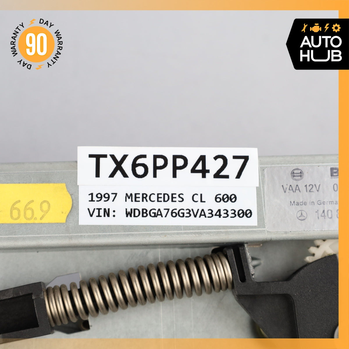 93-99 Mercedes W140 CL600 S500 Left Drive Side Seat Belt Feeder Motor OEM - photo 19
