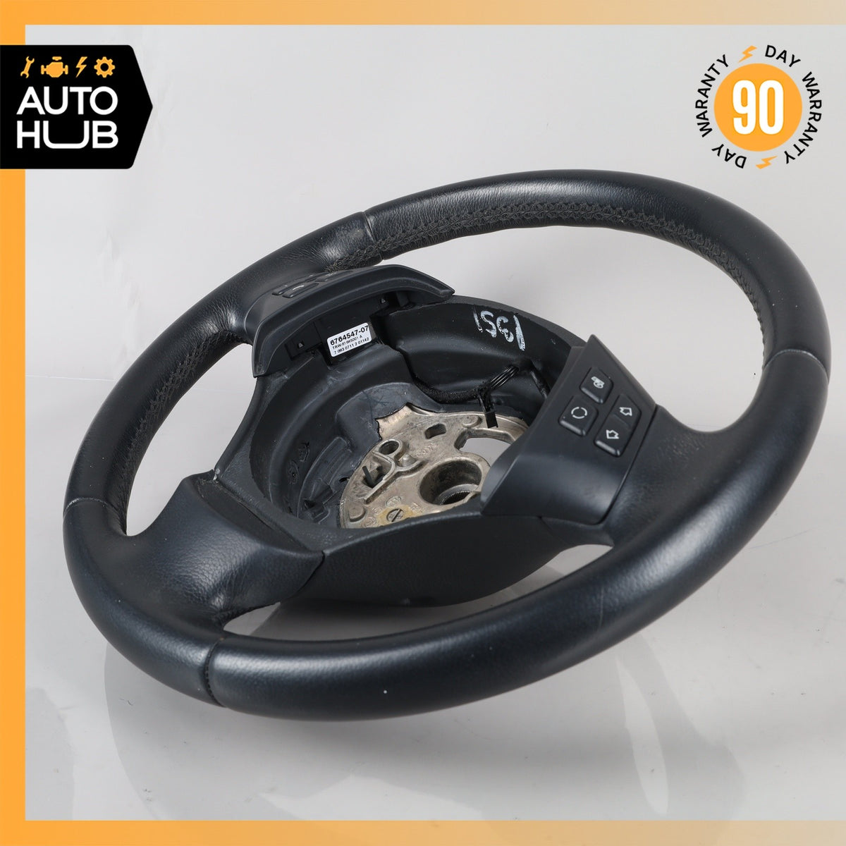 BMW E90 328i Steering Wheel Black w/ Switch 32306764547 OEM 67k - photo 12