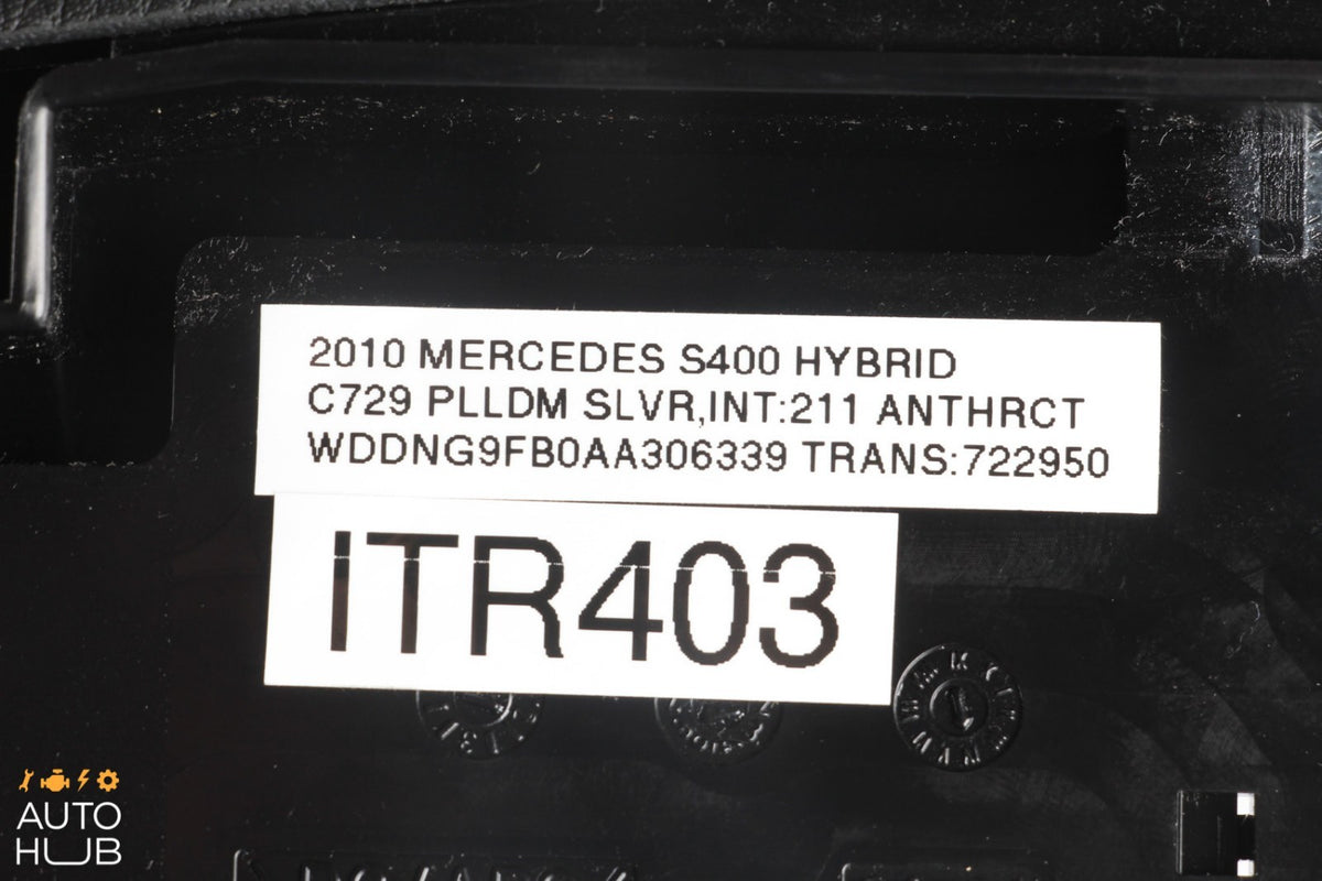 10-13 Mercedes W221 S400 S550 S65 Dashboard Console CD Player Cover Black OEM - photo 12