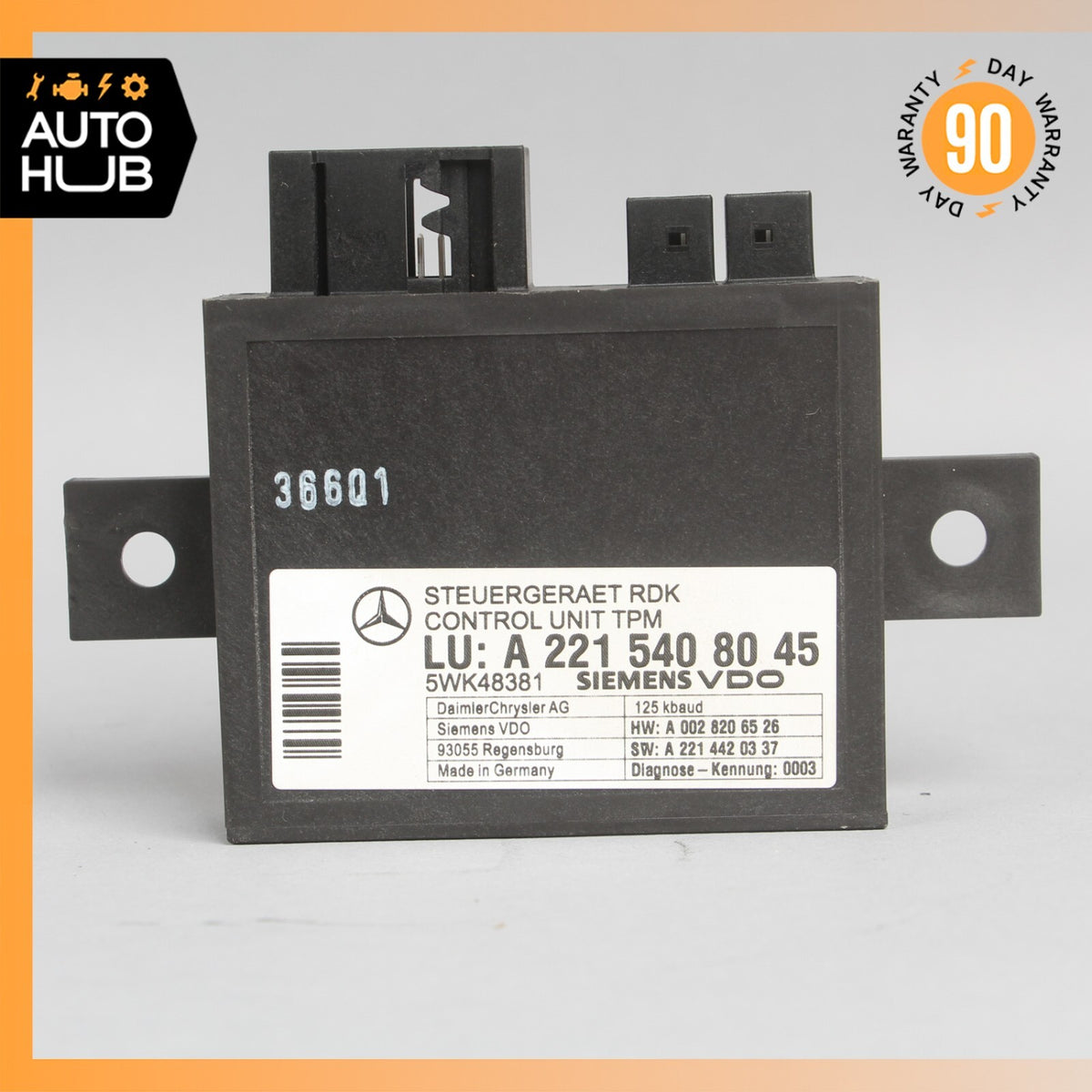 07-14 Mercedes W221 S600 CL550 Tire Pressure Monitor Module 2215408045 OEM - photo 1