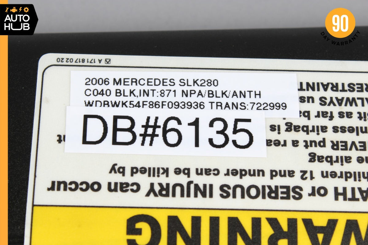 05-11 Mercedes R171 SLK280 SLK350 Sun Visor Sunvisor Shade Right Side Black OEM - photo 11