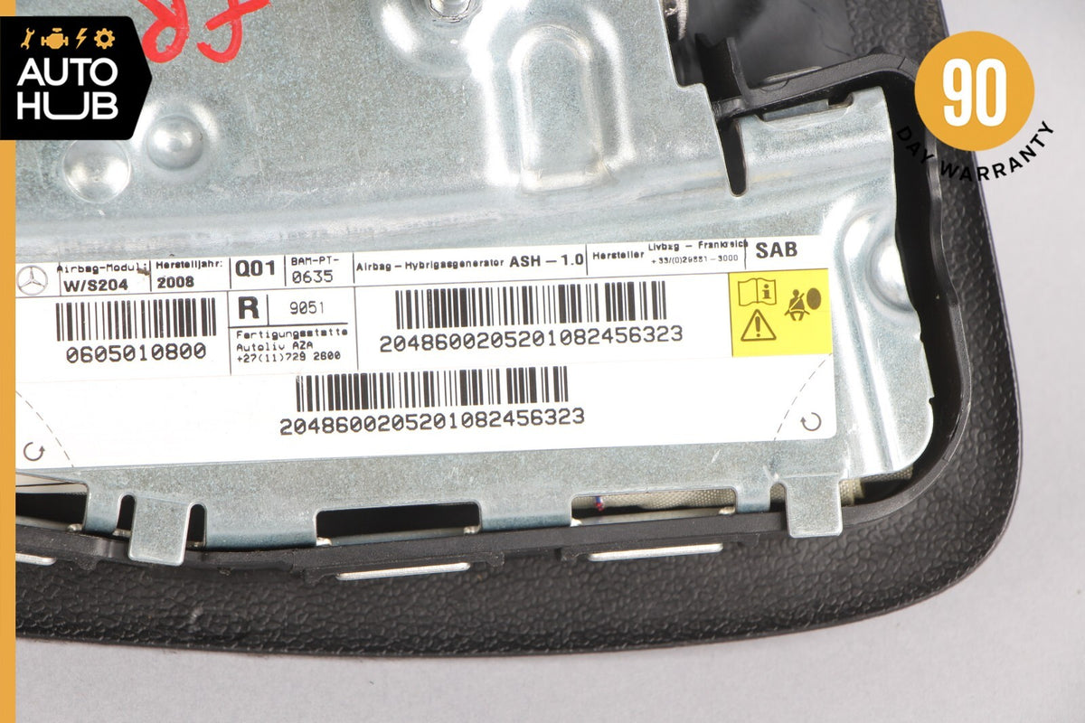 08-15 Mercedes W204 C300 C250 GLK350 Seat Airbag Air Bag SRS Front Right OEM - photo 10