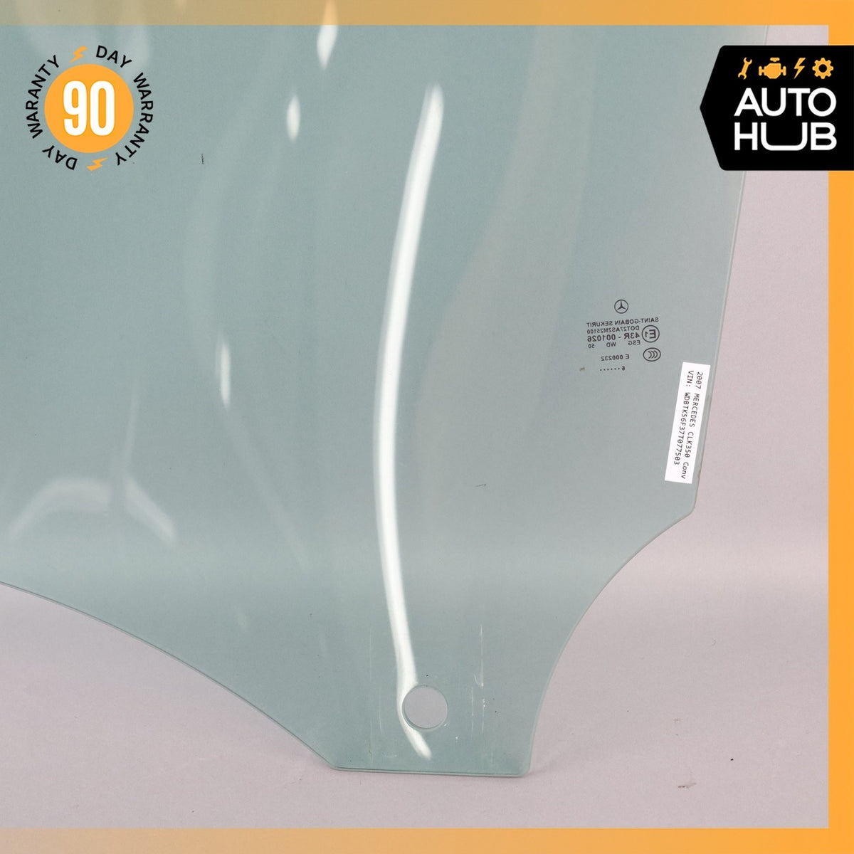 03-09 Mercedes W209 CLK350 CLK500 CLK550 Front Right Side Door Window Glass OEM - photo 19